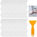 Miniatyrbillede 1 af 5: 30 stk. Anti-slip Sikkerhedsmærker Bad, Transparent Bruse Anti-slip Bånd med Skraber, til Bad, Badekar, Trappetrin - S