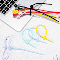 Miniatyrbilde 2 av 3: 24 stk. silikon kabelbånd ledning tvistbånd ledningsorganisator bøybar holder stropp for bunting organisering