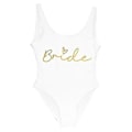 Miniatyrbild 3 av 5: S3xl Gold Print Team Bride Baddräkt Squad Kvinnor Badkläder Möhippa Baddräkt Sommar Strandkläder Badkläder Tingquan Shop bride1 L