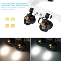 Miniatyrbillede 2 af 5: Forstørrelsesglas med Lys Håndfri Hovedstand med 2 LED-lys til Seniorer Elektriker Smykker 7 Linser