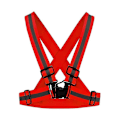 Miniatyrbilde 1 av 5: Reflekterende Vest Unisex Høy Synlighet Justerbar Sikkerhetsvest Elastisk Stripe Sikkerhet Trafikk Natt Arbeid Løping Sykling Vest Red Gray
