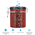 Miniatyrbild 4 av 5: 1,5 l lufttät behållare för kaffebönor i rostfritt stål 304, förvaring, burk, vinröd