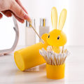 Miniatyrbillede 2 af 5: Tandstikker Opbevaringsboks Støvfri Selv-picking Kanin Tandstikker Holder Green