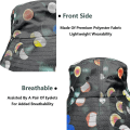 Miniatyrbilde 3 av 5: Bucket Hat Pakkbar Solhatt Fiskehatt Utendørs Sommer Strand Caps For Menn Kvinner Kawaii Adjustable