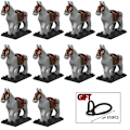 Miniatyrbilde 5 av 5: 10 stk./pakke Middelalder Ridder Romersk Rohan Krigshest Dyr Byggeklosser Actionfigurer Leker Til Barn Gave Koruit XP1007-1016 XP1015(10PCS)