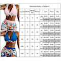 Miniatyrbilde 4 av 4: Bikini for kvinner med halterneck, push-up bh, badebukser, todelt badedrakt, badetøy, sommerstrandtøy, svømmedrakt Lake Blue L