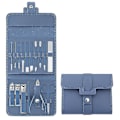Miniatyrbild 1 av 4: Set med 16 Nagelklippare i Rostfritt Stål, Nagelklipparset med Vikbart Fodral, Manikyr Saxar, Naglar Blue