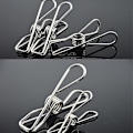 Miniatyrbillede 3 af 5: Rustfrit Stål Clips Tøj Klemmer Pegs Holdere Tøj Klemmer Forsegling Husholdning Tøj Klemmer Clips F