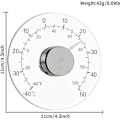Miniatyrbild 2 av 5: Inomhus- och utomhusfönstertermometer, inget batteri behövs, tydlig urtavla, vädertermometer