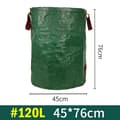120L (45cm*76cm) Utomhus Trädgårdsblad- och Grenuppsamlingspåse, Förtjockad Lövpåse, Trädgårdsavfallspåse, Vikbar