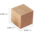 Miniatyrbillede 3 af 5: 50 stk Træ Terninger Kvadratiske Blanke Træblokke til Puslespil, Håndværk og DIY-Projekter Wood color