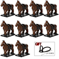 Miniatyrbilde 3 av 4: 10 STK/LOT Middelalder Ridder Romersk Rohan Krigshest Dyr Byggeklosser Actionfigurer Leker Til Barn Gave Koruit XP1007-1016 XP1007(10PCS)