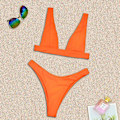 Pikkukuva 3 / 3: Mimigo Naisten Alhaisen Vyötärön Bikinit Uimapuvut Push Up Halter Kaksi Osainen Uimapuvut ORANGE M