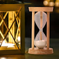 Miniatyrbild 3 av 4: Sandtimer i trä 5 minuter Portabel Sandtimer Dekorativ Timglas Timer Kök Sandklocka