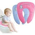Miniatyrbillede 1 af 4: Foldbar Toiletstol Toilet Reducerer Sikkerhed Bærbar Potte Børn Børn Wc Rejsende Værelse Dække Naigurian Og Opbevaringspose Til Baby Dreng Pige, Blå A