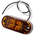 Miniatyrbilde 4 av 4: 4 stk. Orange 12V/24V Side/Front/Bak Markerlys, Universal LED Blinklys, Posisjonslys for Lastebil/Tilhenger/Campingvogn/Lastebil/Bil/Båter 72x34x20mm