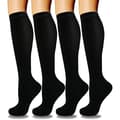 4-pack unisex svarta kompressionsstrumpor