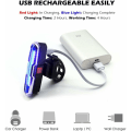 Miniatyrbilde 5 av 5: 110 Lumen Sterk Sykkellys Bak, USB Ladbar LED Sykkellys med 5 Faste/Blinkende Moduser