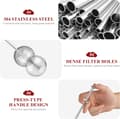 Miniatyrbillede 5 af 5: Bryggeenhed rustfrit stål te-infuser kop håndtag te-infuser te-si  til løs bladte 2 stk (sølv)