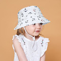 Miniatyrbilde 2 av 4: Barnebøttehatt Justerbar Solhatt Pustende Strandhatt For Gutter Jenter_ll Anchor White 2-6 Years