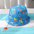 Miniatyrbilde 5 av 5: Barnebøttehatt Justerbar Solhatt Pustende Strandhatt For Gutter Jenter_ll Light Blue Shark 12-24 Months