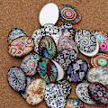 Miniatyrbillede 4 af 4: 20 stk. Folkloristisk Tids-ædelsten Oval Glas Patch Glas Gennemsigtig Tids-ædelsten Patch Forsyninger til Smykker DIY Håndværk