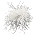 Miniatyrbillede 1 af 5: Fjerbrosche Fjer Corsages Klæde Dekorationer Struds Fjer Materiale White