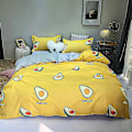 Pikkukuva 1 / 2: 3/4 osainen sarja Kawaii Snoopy -sarjakuva puuvillasta valmistettu peittoliina, pussilakana ja tyynyliina Anime mukava pehmeä kodin vuodevaatteet lahjat 4piece set180x220cm niuyouguo