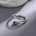 Miniatyrbilde 4 av 5: Damerings Skinnende slangeform justerbar åpen ring