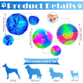Miniatyrbilde 4 av 5: 3 stk. Piggete Lysende Ball Multi-farget Elastisk Blinkende Ball LED Glødende Interaktiv Hund Kvitrende Piggete Interaktivt Leke
