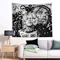 Miniatyrbild 3 av 3: Rapper Väggbonad Väggbonad 3D Konstnärlig Väggbonad Pop Art Heminredning 150x130cm