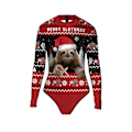 Miniatyrbillede 1 af 2: Dametøj En-delt Badetøj Sjove Jule Badetøj Badetøj Monokini SB120-1018 L to XL