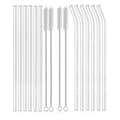 12-pack återanvändbara klara glas, splittringssäkra dricksglas, 6 raka och 6 böjda.