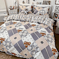 Pikkukuva 1 / 2: 3/4 osainen sarja Kawaii Snoopy piirretty puuvillapeitto kattaa arkin tyynyliina Anime mukava pehmeä kotitalousvuodevaatteet lahjat 4piece set220x240cm gezixiongzi