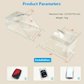 Miniatyrbillede 2 af 5: Vandafvisende Dørklokke Cover, Trådløs Smart Dørklokke Vandafvisende Transparent Dørklokke Cover Vandafvisende Dørklokke Beskyttelsesboks