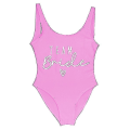 Miniatyrbild 1 av 5: S3xl Gold Print Team Bride Baddräkt Squad Kvinnor Badkläder Möhippa Baddräkt Sommar Strandkläder Badkläder Tingquan Shop pink XXXL
