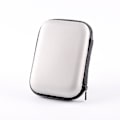 Miniatyrbillede 1 af 2: 2x Hovedtelefon Data Kabel Opbevaringskasse Oplader Power Bank Opbevaringsboks Data Kabel Taske Silver
