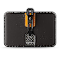 Miniatyrbillede 1 af 5: Kortholder / Badgeholder / Bærbar Tegnebog Med Metalclips, Læder Id-Kortholder Til Kontoret Black horizontal section