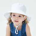 Miniatyrbild 2 av 5: Barnhatt Justerbar Solhatt Andningsbar Strandhatt För Pojkar Flickor_ll White 2 Years