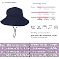 Miniatyrbild 5 av 5: Barnhatt Justerbar Solhatt Andningsbar Strandhatt För Pojkar Flickor_ll Blue 2-6 Years