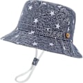 Miniatyrbild 1 av 5: Barnhatt Justerbar Solhatt Andningsbar Strandhatt För Pojkar Flickor_ll Star Denim 12-24 Months