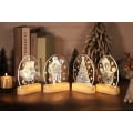 Miniatyrbillede 2 af 5: Julelys Klokker Julepynt 3D Lampe Varmt Hvid