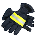 Miniatyrbillede 1 af 5: Brandmandshandsker til håndbeskyttelse, flammehæmmende arbejde, med reflekterende tape