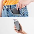 Miniatyrbillede 2 af 5: Sort Kort Holder med RFID Beskyttelse Aluminium Rum Sort, 2024 Ping