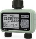 Vattentimer Bevattningssystem, 2 Utlopp Vattensprinkler Timer Gräsmatta & Trädgårdsbevattningsutrustning/Automatiskt Bevattningssystem/IPX5 Vattentät/Barnlås Mo