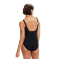 Miniatyrbillede 4 af 5: Speedo Shaping CrystalLux Printed Badedragt Sort/Kirsebær - Dame Black UK 42