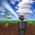Miniatyrbillede 4 af 4: Vandingsanlæg Mist Sprinkler Auto-Rotation Pop-Up Sprinklerhoved Udendørs Have Græs 1/2/3/4 Tommer Indbygget Dysespids