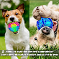 Miniatyrbilde 5 av 5: 3 stk. Piggete Lysende Ball Multi-farget Elastisk Blinkende Ball LED Glødende Interaktiv Hund Kvitrende Piggete Interaktivt Leke