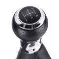Miniatyrbilde 5 av 5: 5-trinns manuell girkule i skinn med bagasjelokk-girknapp, for Audi A3 A4 Q5 S3 S4 A4 B5 A4 B6 A4 B7 A6 C5