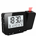 Miniatyrbillede 1 af 4: LED Projektionsvækkeur, Digitalt Ur med Stor LCD-Skærm, Digitalt Projektionsur med Dobbelt Alarm, Snooze-Funktion, Indendørs Termometer